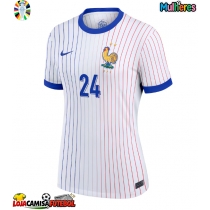 Camisa de Futebol França Ibrahima Konate #24 Equipamento Secundário Mulheres Europeu 2024 Manga Curta
